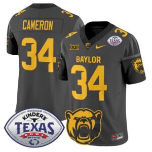 Josh Cameron  #34 Baylor Bears 2024 Texas Bowl  Stitched Black