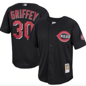 Cincinnati Reds Ken Griffey Jr. Mitchell & Ness Black Cooperstown Collection Batting Practice