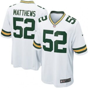 Green Bay Packers Clay Matthews Game  White