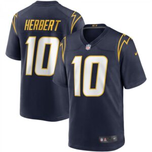 Justin Herbert Los Angeles Chargers Game  - Navy