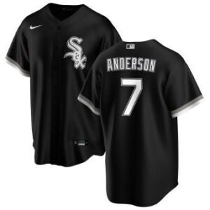 Tim Anderson Chicago White Sox Black Alternate Premium Stitch Replica
