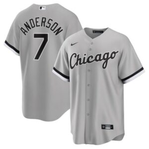 Tim Anderson Chicago White Sox Gray Road Replica Team