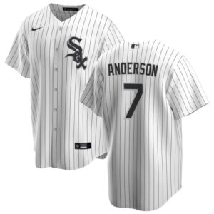 Tim Anderson Chicago White Sox White Home Premium Stitch Replica