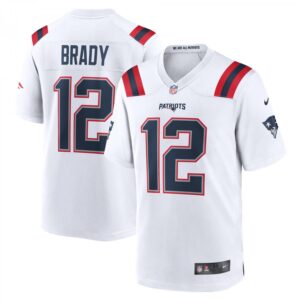 Tom Brady New England Patriots Retired Game  - White