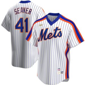 Tom Seaver New York Mets Cooperstown Collection Royal Pinstripe Replica