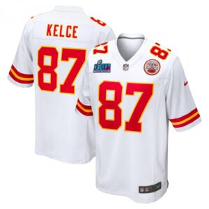 Travis Kelce Kansas City Chiefs Super Bowl LVII Patch Away Game  - White
