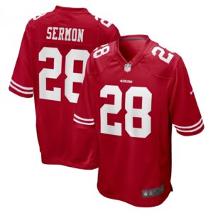 Trey Sermon San Francisco 49ers 2021 NFL Draft Pick Game  - Scarlet