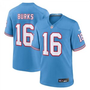 Treylon Burks Tennessee Titans Oilers Throwback Alternate Game Player  - Light Blue