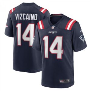 Tristan Vizcaino Navy New England Patriots Home Game Player