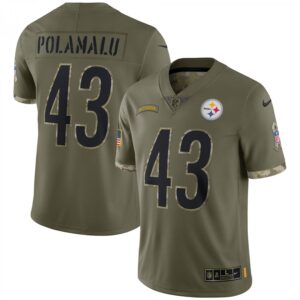 Troy Polamalu Pittsburgh Steelers 2022 Salute To Service Retired Player Limited  - Olive