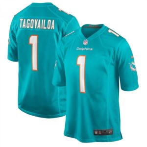 Tua Tagovailoa Aqua Miami Dolphins Player Game