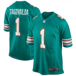 Tua Tagovailoa Miami Dolphins Alternate Game  - Aqua