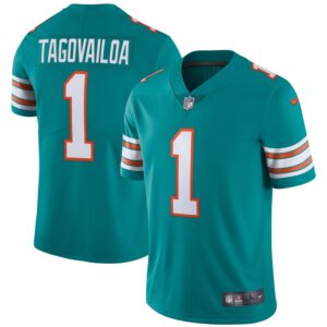 Tua Tagovailoa Miami Dolphins Alternate Vapor Limited  - Aqua