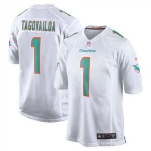 Tua Tagovailoa Miami Dolphins Game  - White