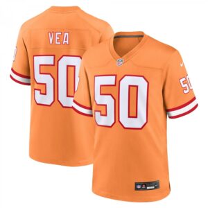 Vita Vea Tampa Bay Buccaneers Throwback Game  - Orange