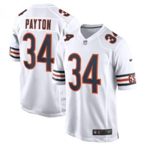 Walter Payton Chicago Bears Retired Player Away Game  - White