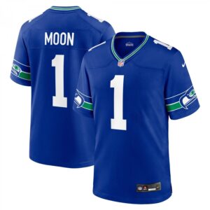 Warren Moon Seattle Seahawks Throwback Retired Player Game  - Royal
