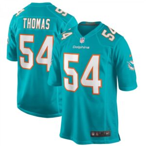Zach Thomas Aqua Miami Dolphins Game Retired Player