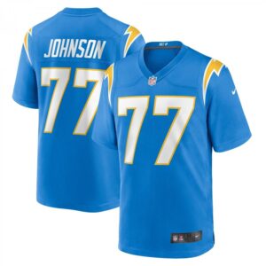 Zion Johnson Powder Blue Los Angeles Chargers Player Game