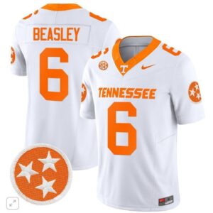 Aaron Beasley  #6 Tennessee Volunteers Home Vapor SEC Patch College   White
