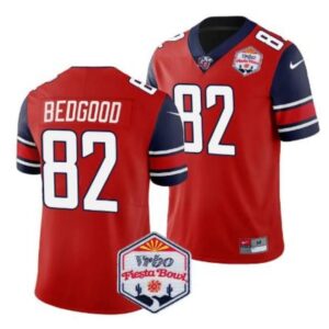 Aaron Bedgood  #82 Liberty Flames Fiesta Bowl Patch College   Red