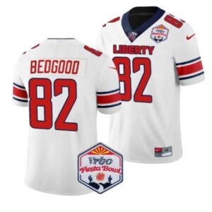 Aaron Bedgood  #82 Liberty Flames Fiesta Bowl Patch College   White