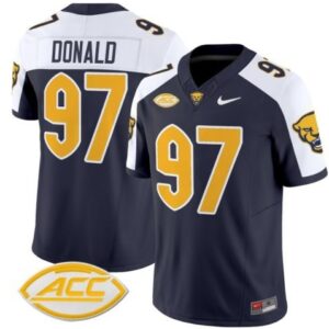 Aaron Donald  #97 Pittsburgh Panthers Vapor ACC Patch   Black Alternate