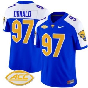 Aaron Donald  #97 Pittsburgh Panthers Vapor ACC Patch   Royal Alternate