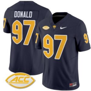 Aaron Donald  #97 Pittsburgh Panthers Vapor ACC Patch College   Black