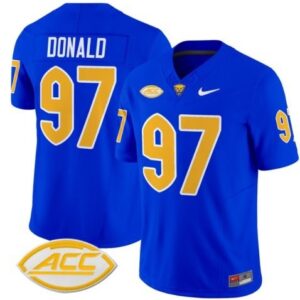 Aaron Donald  #97 Pittsburgh Panthers Vapor ACC Patch College   Royal