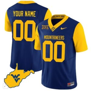 West Virginia Mountaineers Custom  Vapor Patch  All  Navy Alternate