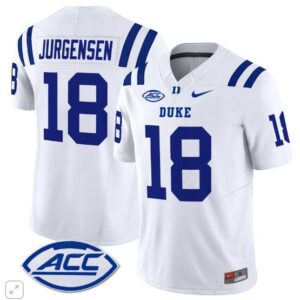 Sonny Jurgensen  #18 Duke Blue Devils ACC Vapor Patch College   White