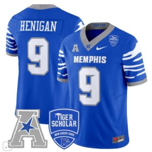 Seth Henigan  #9 Memphis Tigers Vapor Patch College  All  Royal Blue