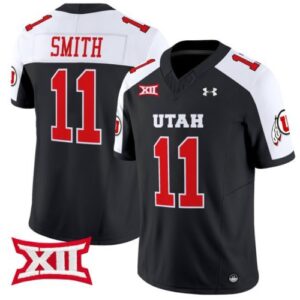 Alex Smith  #11 Utah Utes Home Vapor Patch College   Black Alternate