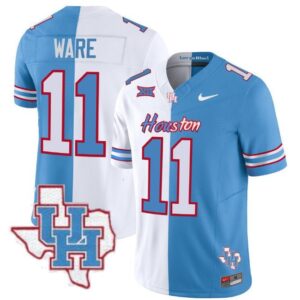 Andre Ware  #11 Houston Cougars Oilers Inspired Vapor Map Patch   Split