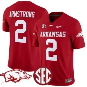 Andrew Armstrong  #2 Arkansas Razorbacks Home Vapor Patch College   Scarlet