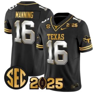Arch Manning  #16 Texas Longhorns 2025 CFP Final Patch   Black Limited