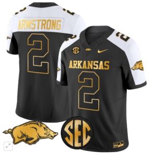 Arkansas Razorbacks Andrew Armstrong  #2 Home Vapor Patch   Black Alternate