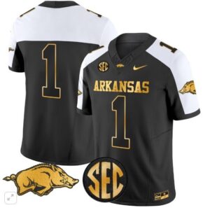 Arkansas Razorbacks Blank Name  #1 Home Vapor Patch   Black Alternate