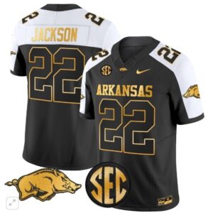 Arkansas Razorbacks Ja'Quinden Jackson  #22 Home Vapor Patch   Black Alternate