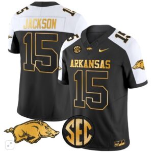 Arkansas Razorbacks KJ Jackson  #15 Home Vapor Patch   Black Alternate