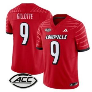 Ashton Gillotte  #9 Louisville Cardinals ACC Vapor Patch College   Red