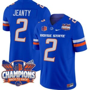 Ashton Jeanty  #2 Boise State Broncos Championship Back To Back   Royal
