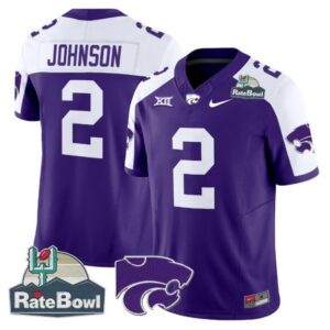 Avery Johnson  #2 Kansas State Wildcats 2025 Rate Bowl   Purple Alternate