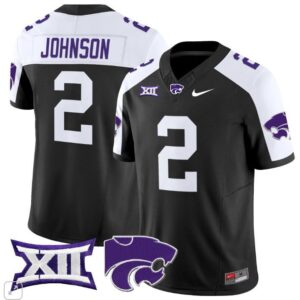Avery Johnson  #2 Kansas State Wildcats Vapor Patch College   Black Alternate