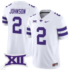 Avery Johnson  #2 Kansas State Wildcats Vapor Patch College   White
