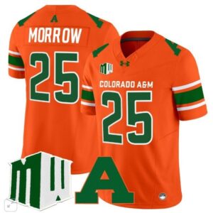 Avery Morrow  #25 Colorado State Rams Home Vapor Patch   Orange