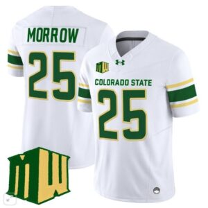 Avery Morrow  #25 Colorado State Rams Home Vapor Patch   White