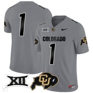 Bank Name  #1 Colorado Buffaloes Vapor Big 12 Patch   - Gray