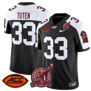 Bhayshul Tuten  #33 Virginia Tech Hokies Coach Frank Beamer   Black Alternate